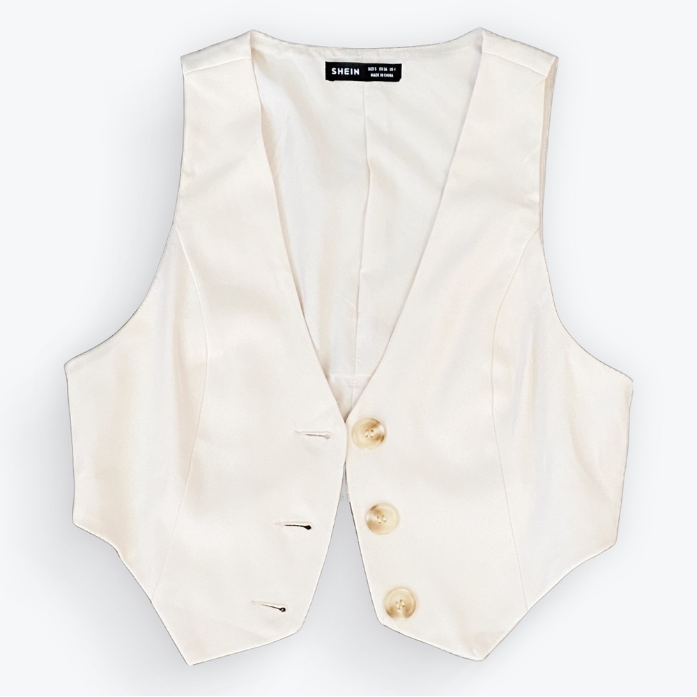SHEIN Vest | Cream | Size S |